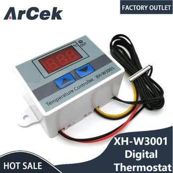 10A 12V 24V 110V 220V AC Цифровой светодиодный регулятор температуры XH-W3001 для Arduino, переключатель охлаждения и нагрева, термостат, датчик NTC