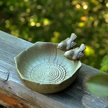 Керамические ванны для родов Садовый декор Кормушка для родов керамический Аквариум ретро-отделка Кормушка для птиц