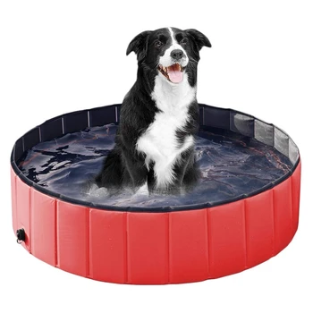 Складной бассейн для собак, ванна для домашних животных, ванна для плавания, Открытый Крытый Складной бассейн для купания