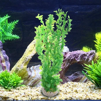 Искусственное зеленое водное растение, декор для небольшого аквариума, пейзаж для украшения аквариумов, ландшафтный дизайн, растения для укрытия Y5GB