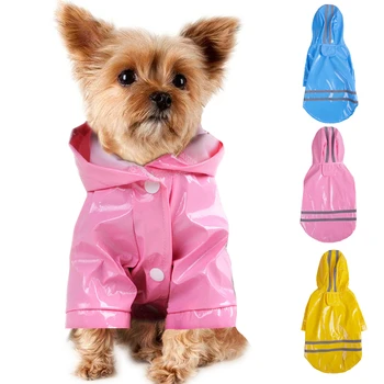 Дождевики на открытом воздухе, водонепроницаемые куртки для щенков, пальто с капюшоном, Летние кошки, одежда для домашних собак, Одежда Оптом S-XL
