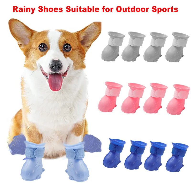 Защита ботинок для собак, Износостойкие и непромокаемые ботинки для собак, легкие ботинки с лапами, водонепроницаемые для пинеток, резиновые собаки, противоскользящие собаки 0