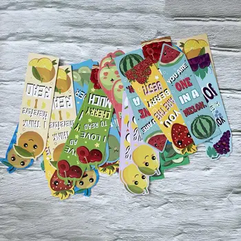 Красиво оформленные закладки для детей, ароматизированные закладки на фруктовую тематику, поощряющие чтение и долговечные для детей для детей