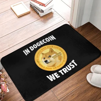 Нескользящий ковер для кухни с криптовалютой В Dogecoin, которому мы доверяем, Коврик для спальни, приветственный коврик, коврик для украшения дома