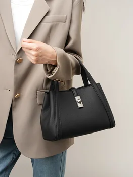 Сумка 2023 Новая корзина Baotou из воловьей кожи Большой емкости, сумка-тоут на одно плечо, ручная сумка для переноски, косая сумка через плечо, женская сумка