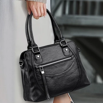 Женская новинка 2022 года, высококачественная кожаная сумка через плечо, женские дизайнерские сумки большой емкости в стиле ретро, повседневные сумки-тоут