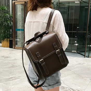Новый Модный Кожаный Женский рюкзак для отдыха, студенческий ранец в форме рюкзака, Женский рюкзак, школьные сумки для девочек-подростков