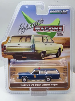 1: 64 1984 Ford LTD Crown Victoria Wagon, Модель автомобиля из металлического сплава, модель автомобиля, коллекция детских игрушек, подарки W517