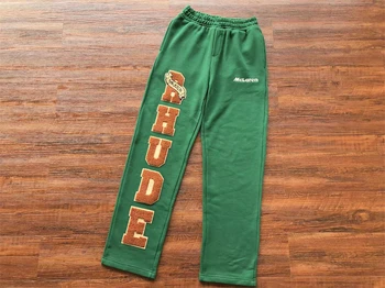 Верхняя версия комбинезона Rhude Для мужчин и женщин, полотенце с вышитым логотипом, Спортивные штаны, повседневные брюки на шнурке
