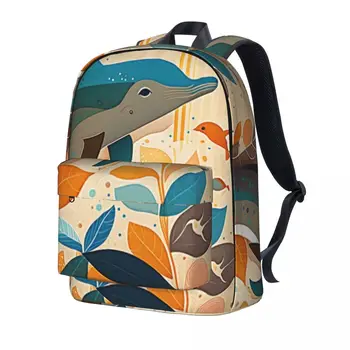 Рюкзак Dolphin для мальчиков и девочек, дышащие рюкзаки в стиле современного искусства, повседневные школьные сумки из полиэстера, уличный рюкзак на заказ