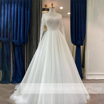 Элегантное свадебное платье трапециевидной формы с длинным шлейфом элегантное свадебное платье принцессы Robe De Mariee Bride Dress