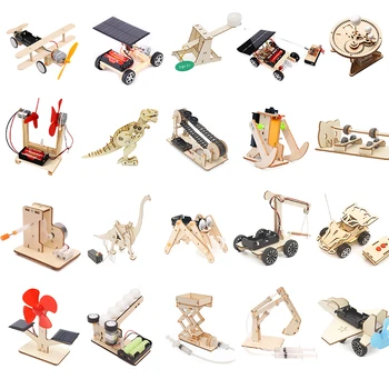 Незаконченные поделки из дерева, деревянная игрушка-головоломка, наборы для научных экспериментов, развивающие игрушки 