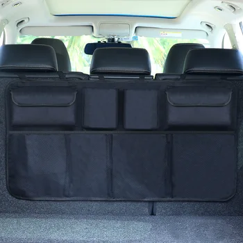 Сумка для хранения в багажнике автомобиля большой емкости с сетчатым карманом и задним карманом на заднем сиденье внедорожника