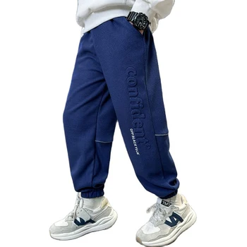 Спортивные штаны для мальчиков с буквенным рисунком, брюки для мальчиков в повседневном стиле, штаны для мальчиков, детская весенне-осенняя одежда для мальчиков 6, 8, 10, 12, 14 лет
