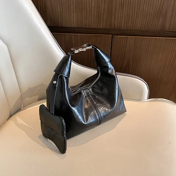 Дизайнерская сумочка с замком и пряжкой, модная строчка, однотонная женская сумка, высококачественная Женская кожаная сумка, сумки через плечо для женщин