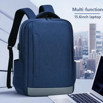 Простые деловые школьные сумки, мужской 15,6-дюймовый рюкзак для ноутбука, Индивидуальная Мужская дорожная сумка для мальчиков из колледжа, повседневный рюкзак mochila