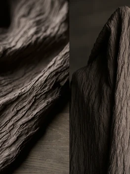 Плотная текстурированная ткань из крепа, весенне-летняя длинная юбка, Ткань оптом по метрам, материал для шитья своими руками, шелк, лен, хлопок, спандекс