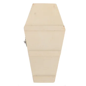 Незаконченная Деревянная Коробка Для Гроба Деревянная Коробка Для Конфет для Хранения Ювелирных Изделий, Колец, Закусок, Мелких Предметов, 617X322X177 дюймов