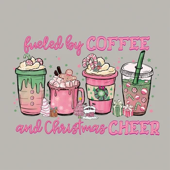 Наклейки Sweety Coffee На нашивке для одежды, аксессуары для поделок, художественные ремесла, Глажка, термоперенос, Моющийся утюг На нашивках, Рождество