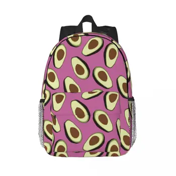 Красивые розовые рюкзаки с рисунком авокадо для девочек, мальчиков, школьных дорожных сумок для колледжа, женщин, мужчин, сумка для книг, подходит для 15-дюймового ноутбука