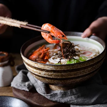 FANCITYCreative personality керамическая миска для супа с ручной росписью в японском стиле, бытовая миска для супа большой емкости, миска для лапши, блюдо бо