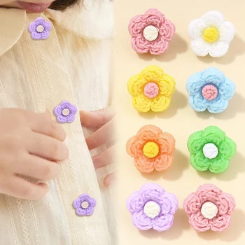 13 мм Пуговицы с мультяшным цветком для поделок, детская одежда, Изысканная рубашка, платье-свитер, декор, швейные аксессуары