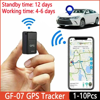 1-10 шт. GPS-трекер GF-07 Магнитный автомобильный мини-GPS-трекер Автомобильный анти-потерянный противоугонный локатор отслеживания в реальном времени Местоположение SIM-карты