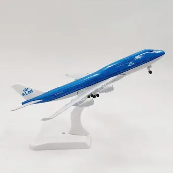 20 см Самолеты B747 KLM Airlines Самолет Реплика модели самолета из сплава Игрушка с шасси Игрушки для коллекций