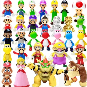Игрушки-фигурки Super Mario Bros 14 см, фигурки Luigi Odyssey, коллекция фигурок Mario Bros из ПВХ, рождественский подарок на день рождения для детей