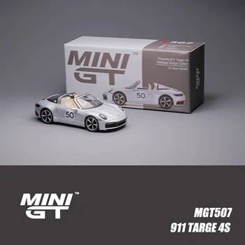 MINIGT1: 64 Серебристый легкосплавный автомобиль 911 Targe 4S модели MGT507