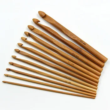 12 шт./Комплект новое поступление 12 размер бамбуковый деревянный крюк, крючком комплект вязание иглы для шитья ручной работы аксессуары 