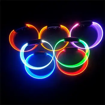 Забавный Магнитный браслет со светодиодной подсветкой длиной 17,5 см, Многоцветный, с сильным магнитным всасыванием, с подсветкой, игрушки для вечеринок, браслеты-вспышки из Тпу