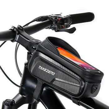 Велосипедная сумка Передняя трубка Рамка с сенсорным экраном Водонепроницаемый чехол для телефона Аксессуары для горных велосипедов