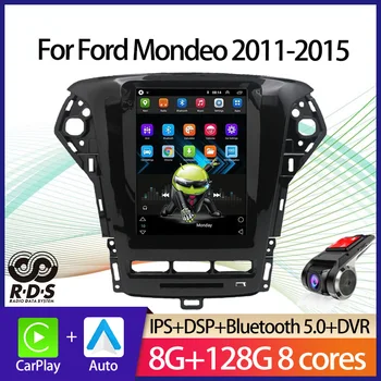 Автомобильный GPS-навигатор Android Tesla Style для Ford Mondeo 2011-2015 Авторадио Стерео Мультимедийный плеер с зеркалом Bluetooth WiFi