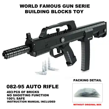 Винтовка QBZ95 MOC, Винтовочное оружие военной серии, пистолет Desert Eagle, автомат, стреляющий пулями, Кирпичи, Игрушки, винтовка 98K