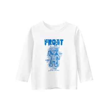 Детская одежда Han edition оптом, детская одежда, осенняя футболка с длинным рукавом для мальчиков, верхняя одежда без подкладки