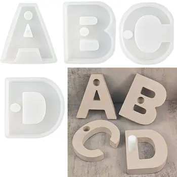 Алфавитный Подсвечник для Ароматерапии, Силиконовая форма, Алфавитный Подсвечник ABCD, гипсовый орнамент, формы для капельниц