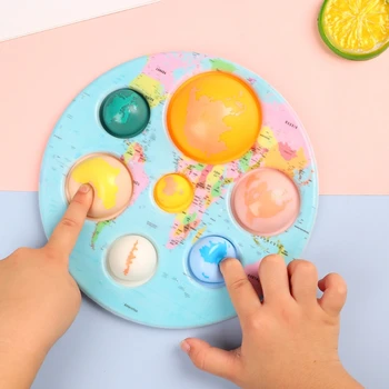 Пальчиковая игрушка Нажимная пластина с пузырьками Интерактивная игрушка для офисов Детская Терапия для рук