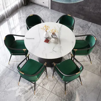 Обеденные стулья из скандинавской фланели, Кухонная мебель, обеденный стул с простой спинкой, Новый Легкий Роскошный Дизайн, высококлассный обеденный стул для ресторана
