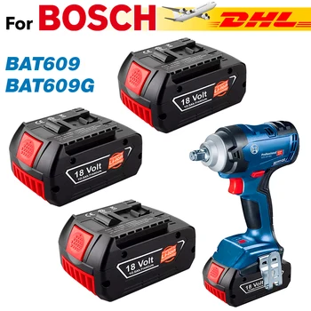 Для резервной батареи Bosch 18V 6.0A Портативная замена BAT609 18V 6.0 8.0 10ah 100% Оригинальная перезаряжаемая литий-ионная батарея