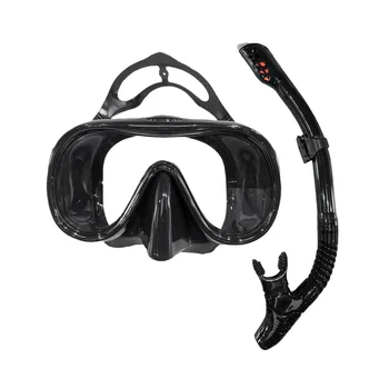 Маска для подводного плавания с трубкой, маска для подводного плавания с маской и трубкой, противотуманная маска для подводного плавания с трубкой, полностью сухая трубка, Снаряжение для подводного плавания, черный
