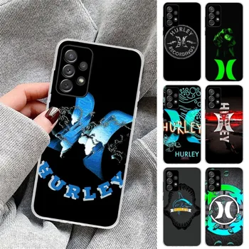 Модные Горячие тенденции Чехол для телефона Hurley для Samsung Galaxy S23 S22 S21 Plus Ultra A12 A32 A53 Прозрачный чехол для телефона