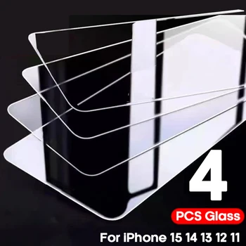 4ШТ Протектор Экрана Для iPhone 15 Ultra Pro Max Закаленное Защитное Стекло iPhone 14 15 Plus 13 12 11 Pro XS Max X XR 7 8 Стекло