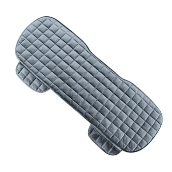 Серый Плюшевый Универсальный автомобильный чехол для заднего ряда мягких сидений, губчатый коврик, подушка для стула, удобная Дышащая накладка