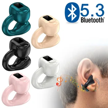 Беспроводные наушники, зажим для ушей 5.3, гарнитуры Bluetooth с костной проводимостью, открытые зажимы для ушей с микрофоном, водонепроницаемые спортивные наушники