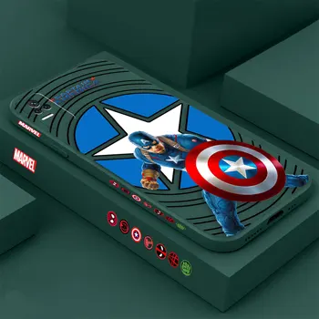 Чехол с Логотипом Marvel line Captain America Для Redmi K60 K60E K50 K40 K40S K30 K20 Uitra Gaming 12C 10C 9 9A 9C 8 8A 10 10A Pro Cover