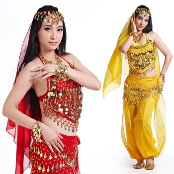 Новые костюмы для танца живота на продажу брюки болливудское индийское египетское платье для танца живота плюс размер для взрослых за 4шт