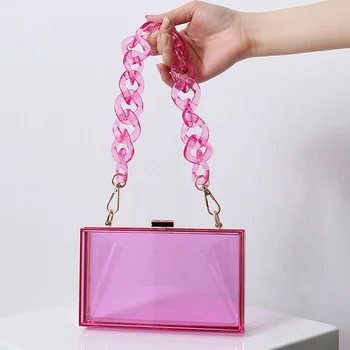Фиолетовые сумки, прозрачный акриловый клатч для женщин, желейные кошельки и сумочки, маленькие прозрачные роскошные дизайнерские сумки через плечо