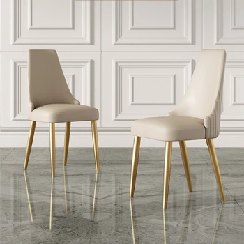 Роскошные стулья для столовой с скандинавской спинкой Из белой кожи Для отдыха Кухонные стулья для гостиной Sillas Plegables Кухонная мебель