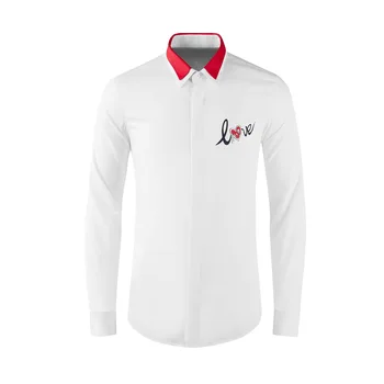 Высококачественные роскошные ювелирные изделия, мужская рубашка нового стиля белого цвета с длинными рукавами, мужская рубашка